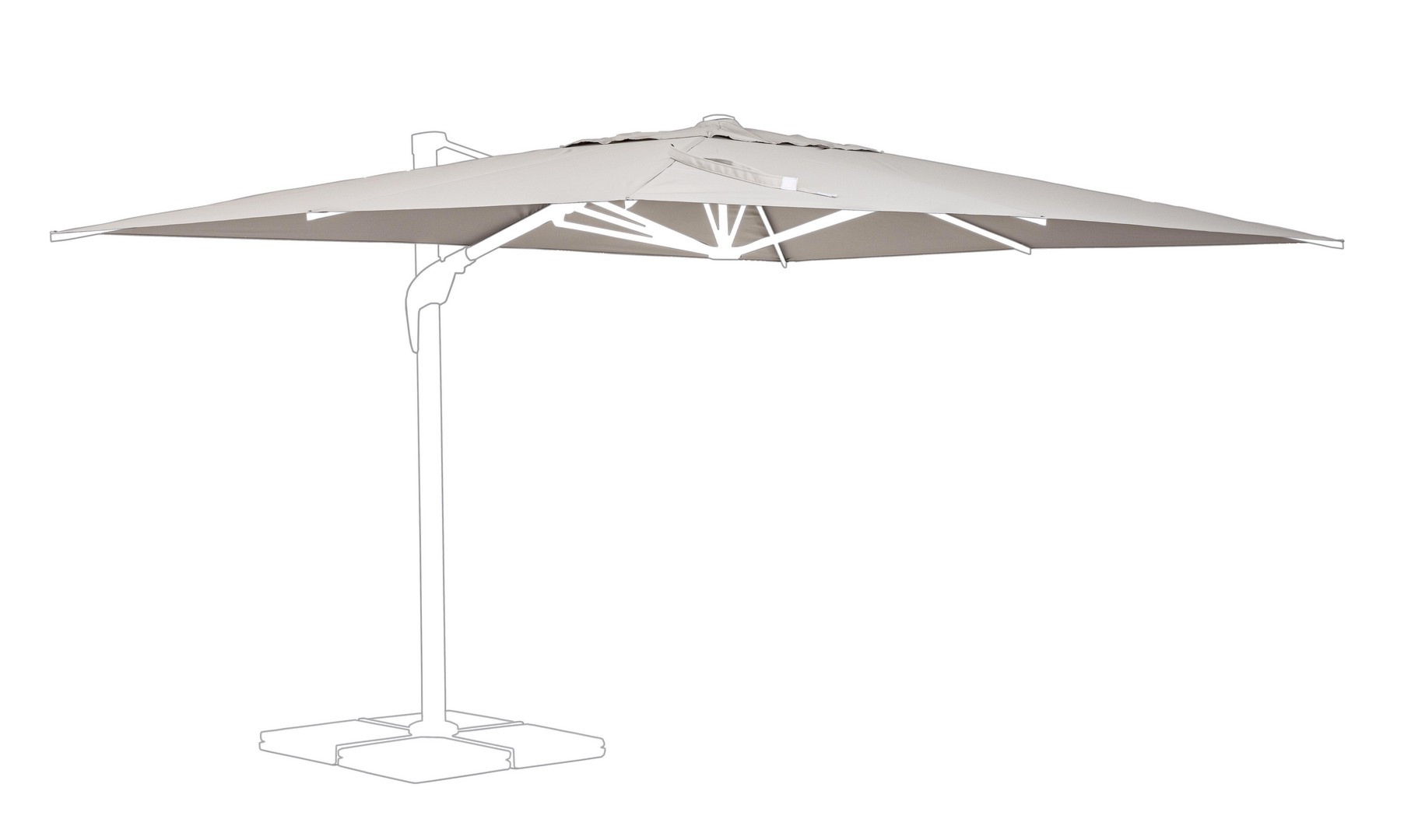 Poszycie do parasola ARIES ARIES naturalne 400x300 z poliamidu Bizzotto