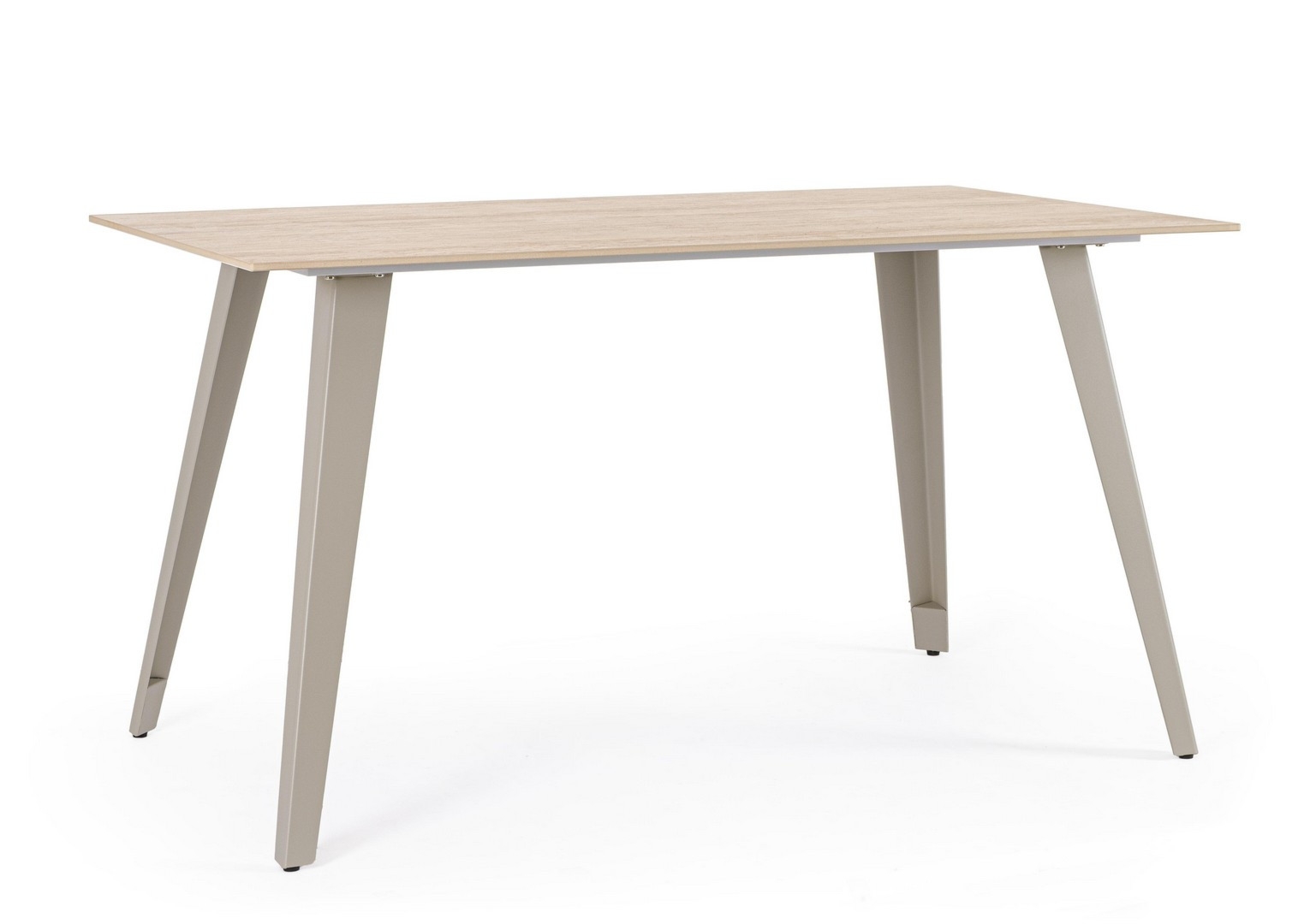 Stół Arjeta beżowy 140x80x76cm stal i gres porcelanowy marmur Bizzotto