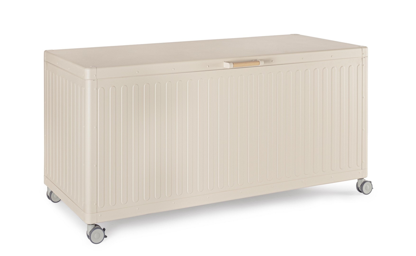 Skrzynia ogrodowa OCEAN jedwabisty 141.6x72 aluminiowa Bizzotto