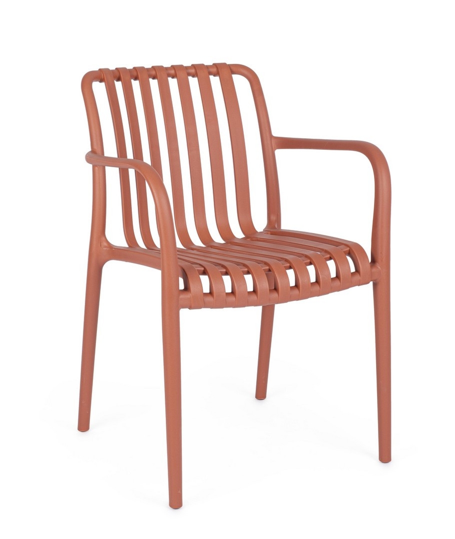 Krzesło ogrodowe BILLIE terakota 55x58 z polipropylenu Bizzotto