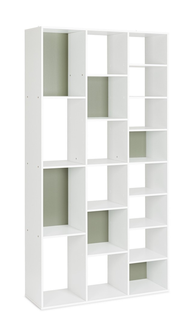 Regał Artic zielony szałwiowy 92x30x178cm MDF pokryty papierem amino Bizzotto