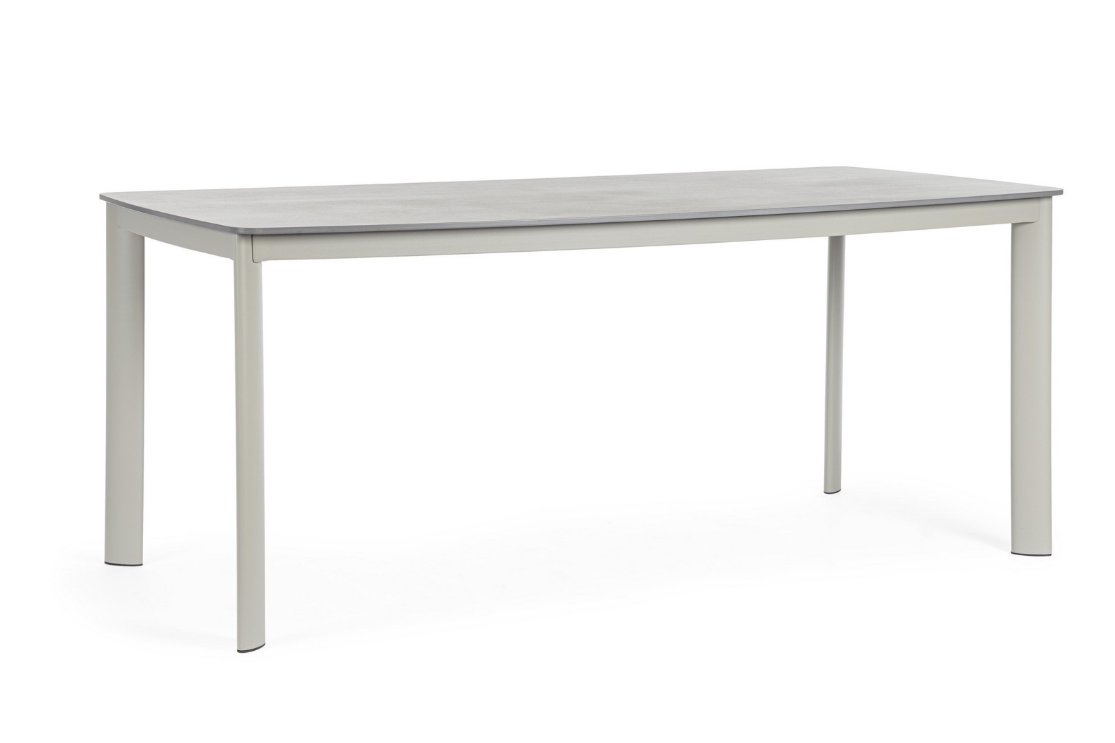 Stół ogrodowy ALCORA beżowy 180x90 aluminiowy z blatem ze spieku kwarcowego Bizzotto