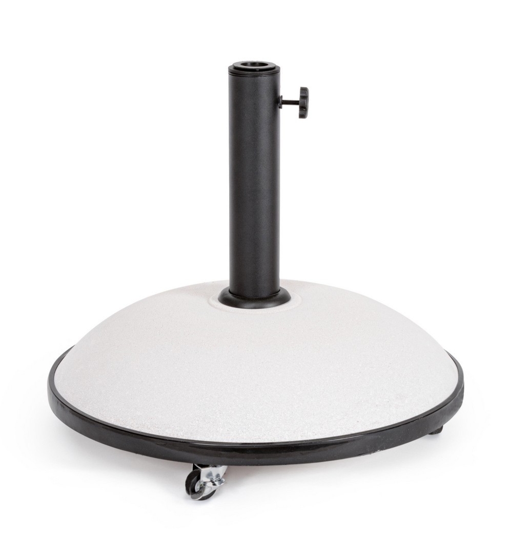 Podstawa do parasola z nogą centralną BARRY biała Ø58 z cementu Bizzotto