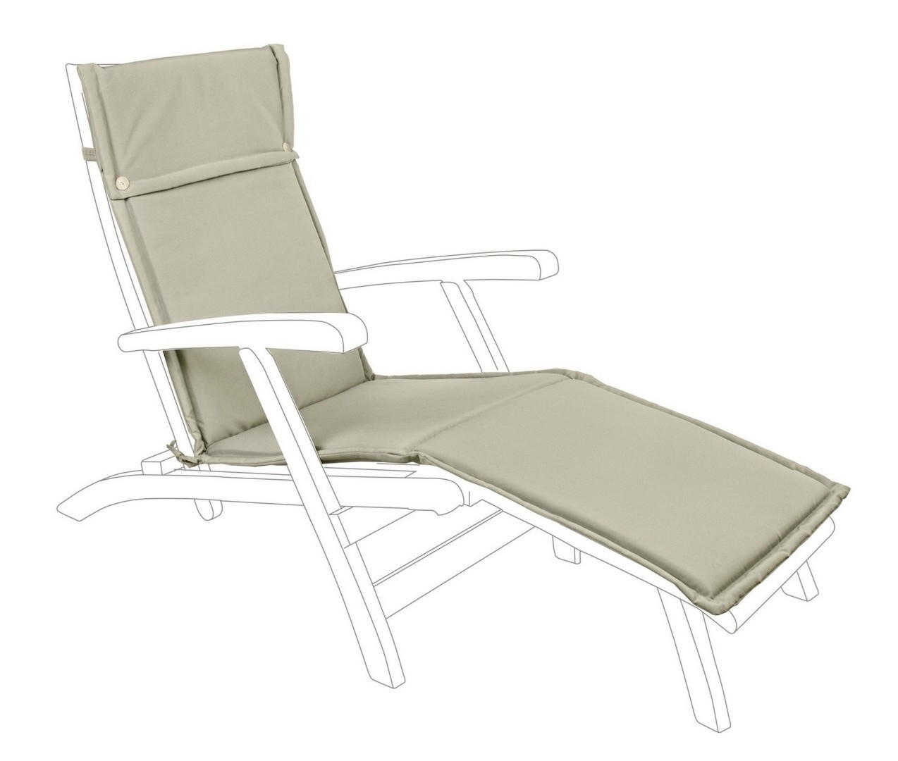 Poduszka na leżak ROPE beżowa 50x176 wodoodporna olefinowa Bizzotto