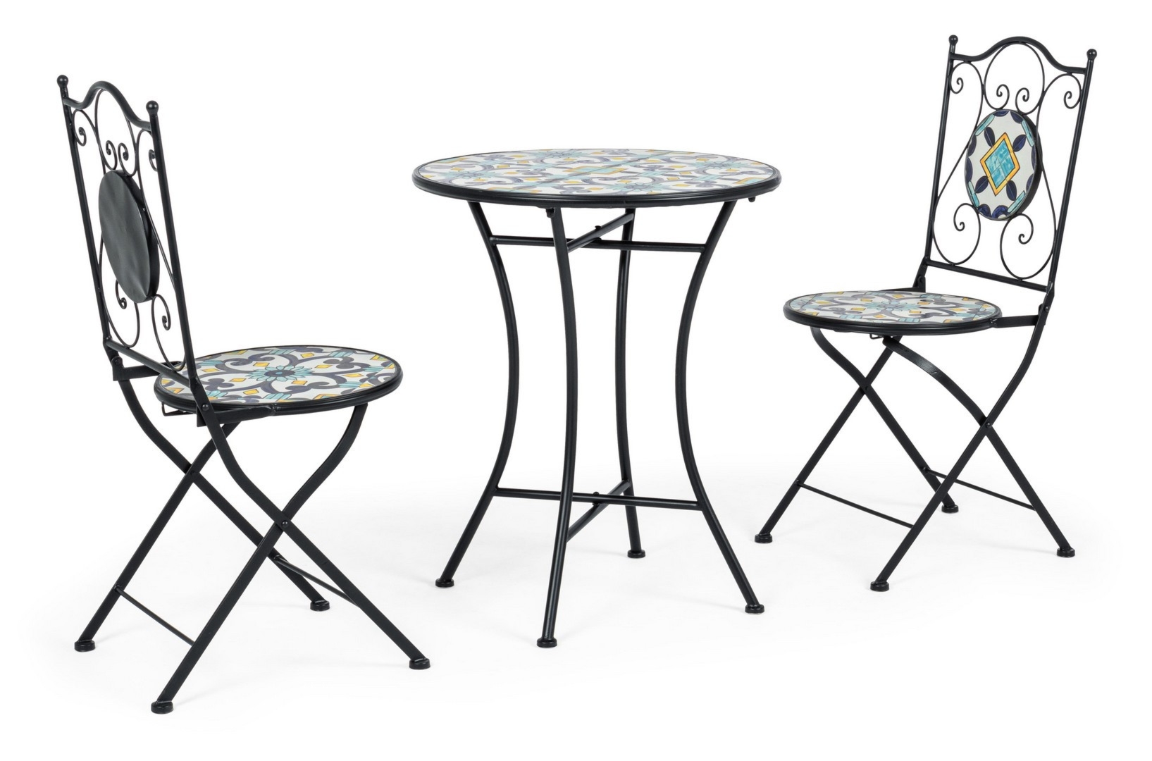 Zestaw balkonowy POSITANO   stalowy z blatem ceramicznym Bizzotto