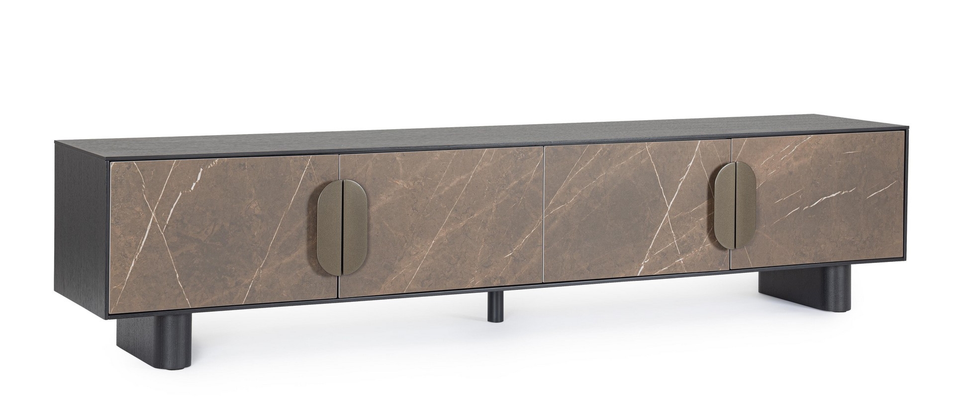 Szafka RTV Garrison dąb 200x39,5x45cm MDF z fornirem dębowym Bizzotto