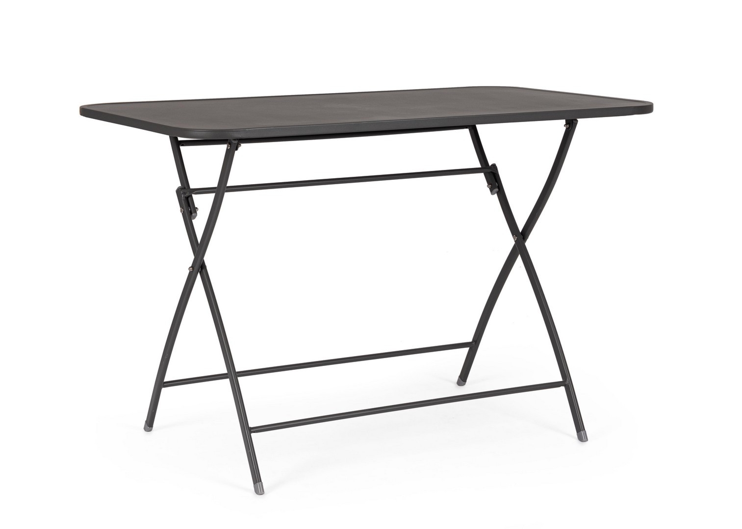 Składany stół ogrodowy YVONNE antracyt 110x70 stalowy Bizzotto