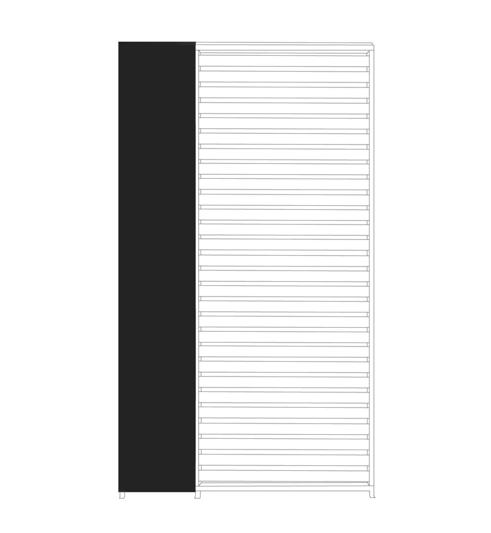 Pionowy panel żaluzjowy do pergoli OCEAN antracytowy 30.9x6 aluminiowy Bizzotto