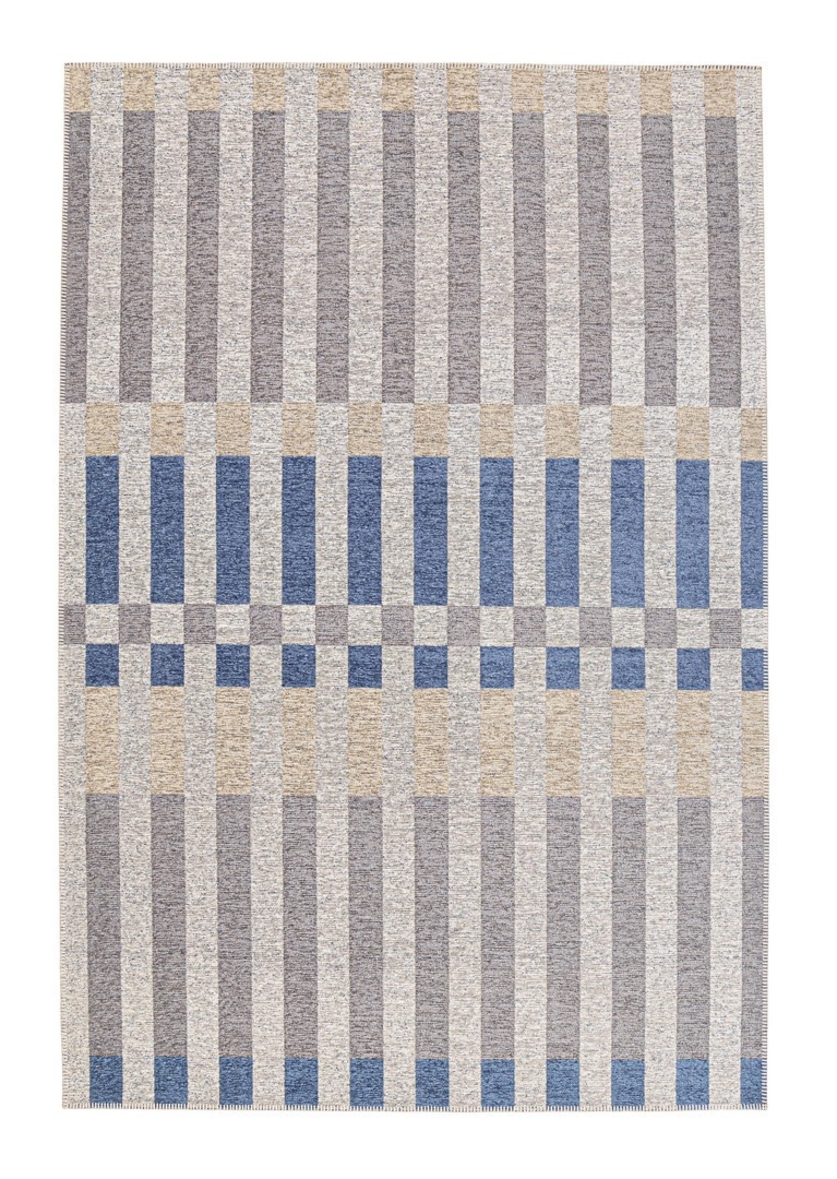 Dywan zewnętrzny HADA beżowo-niebieski 200x290 z poliestru Bizzotto