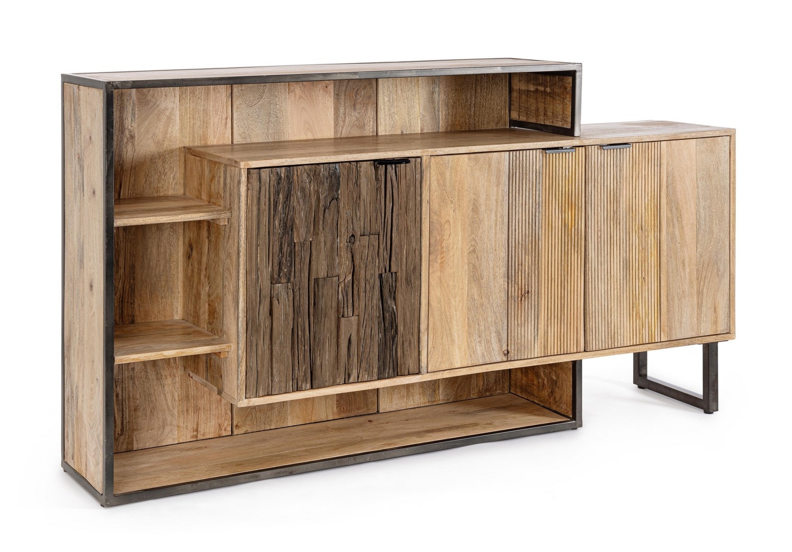 Kredens Nashik naturalny 175x40x100cm drewno mango i recyklingu Bizzotto