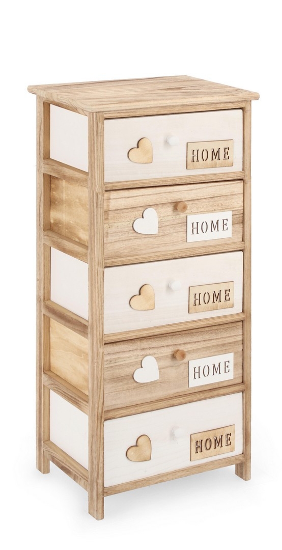 Komoda Emotions naturalna 40x29x90cm drewno paulownia Bizzotto