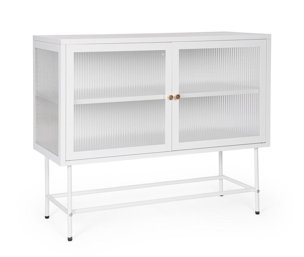 Kredens Carey biały 110x43x90cm stal epoksydowa proszkowa Bizzotto