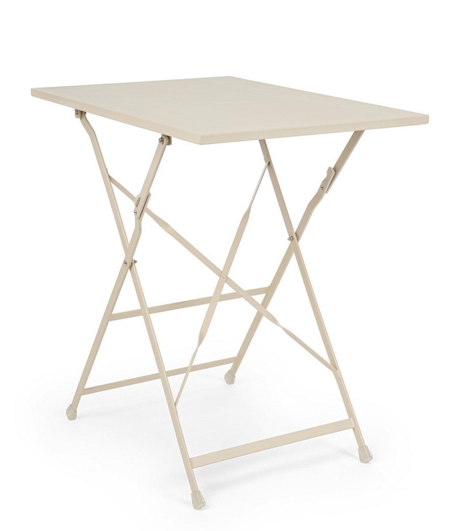Składany stół na balkon YASMIN szampański 50x70 stalowy Bizzotto