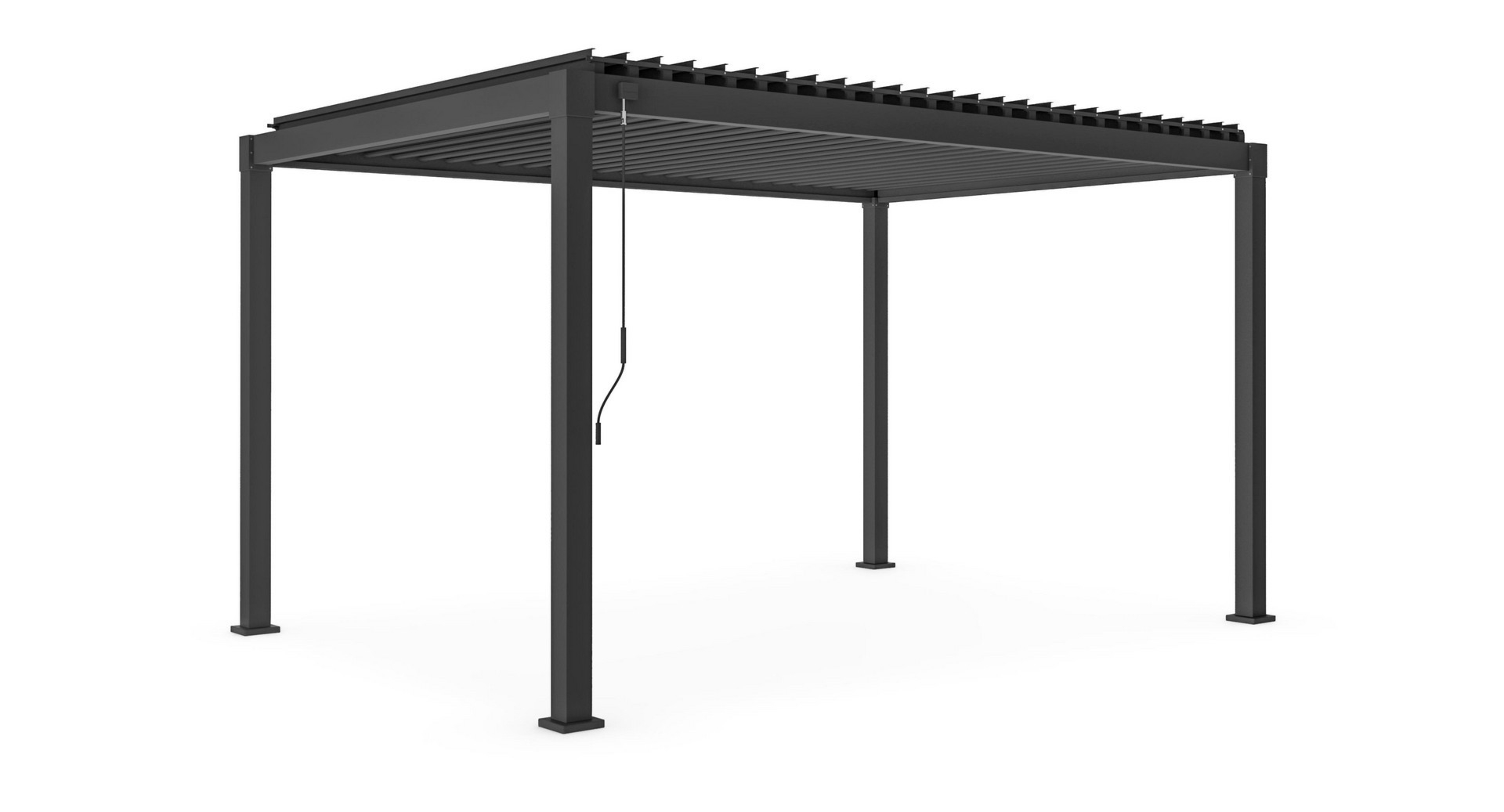 Pergola ogrodowa GARDA antracytowa 400x300 z aluminium Bizzotto