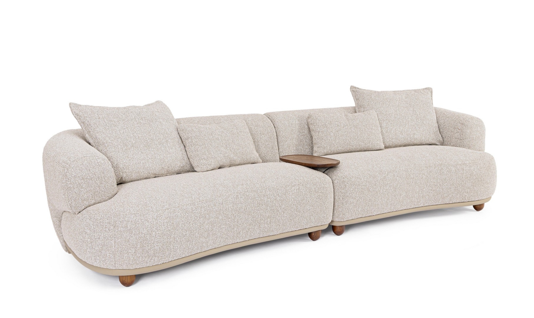 Sofa Cheope brązowa 157x109x73cm rama z drewna sosnowego PET PU Bizzotto