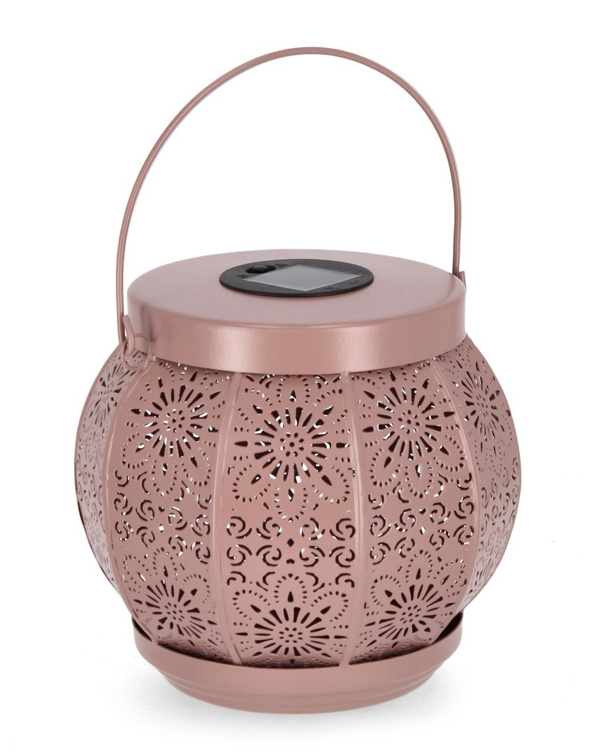 Latarnia solarna NAIRA różowa Ø20 stalowa Bizzotto