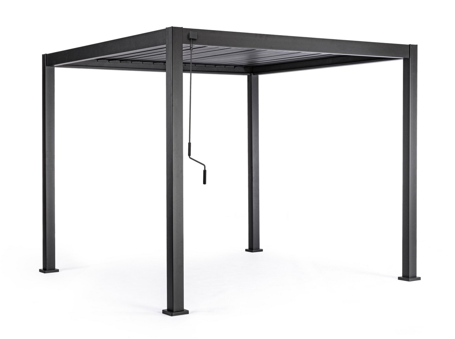 Pergola ogrodowa OCEAN antracytowa 300x300 z aluminium Bizzotto