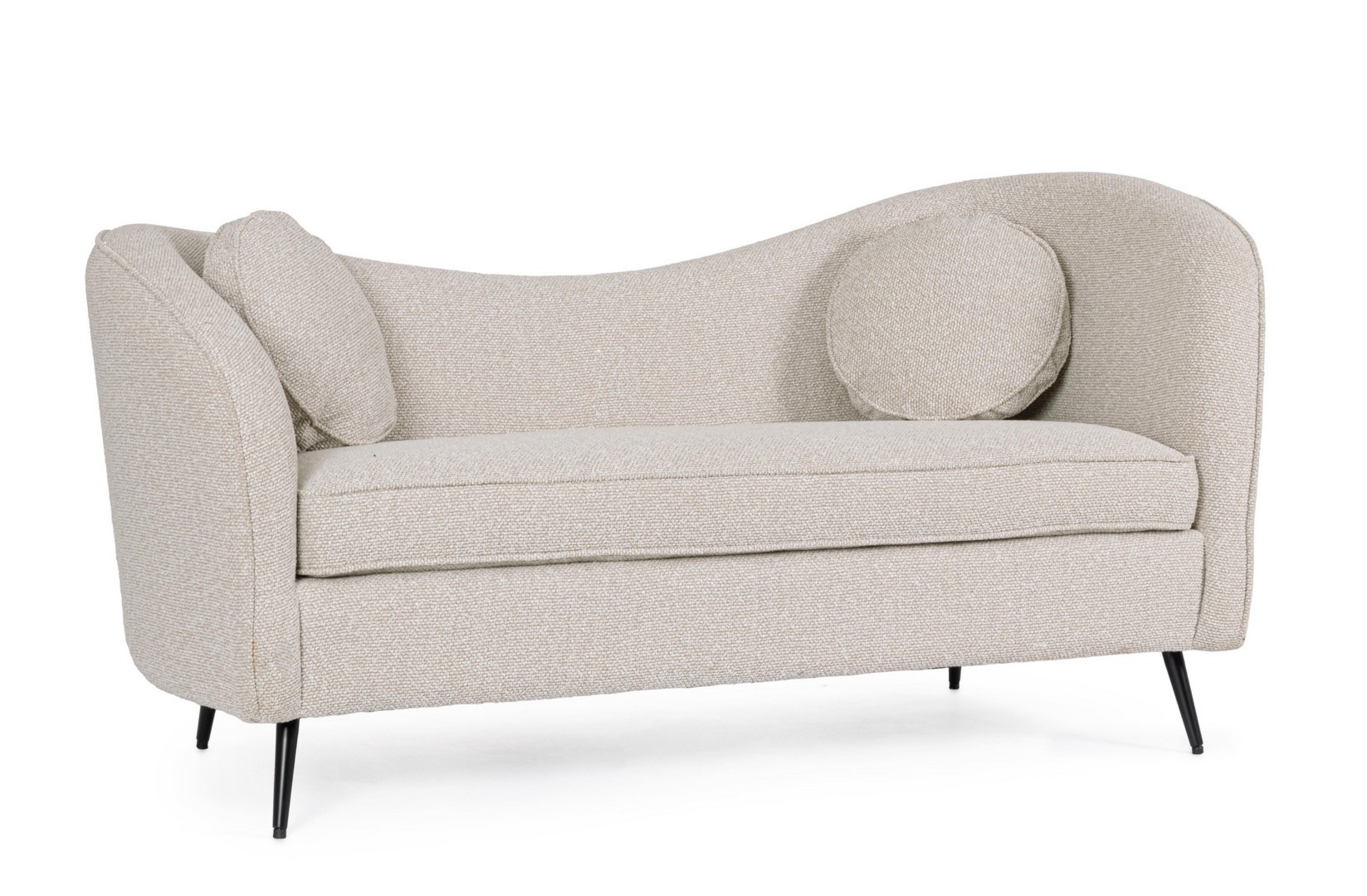 Sofa Caddis naturalna 163x71x80cm sosnowe drewno PET PU stal Bizzotto