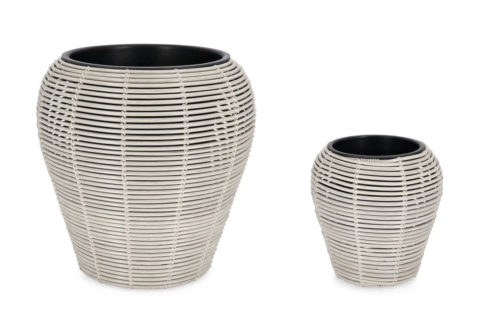Zestaw wazonów XIAN szary Ø28,Ø45 z polietylenu Bizzotto