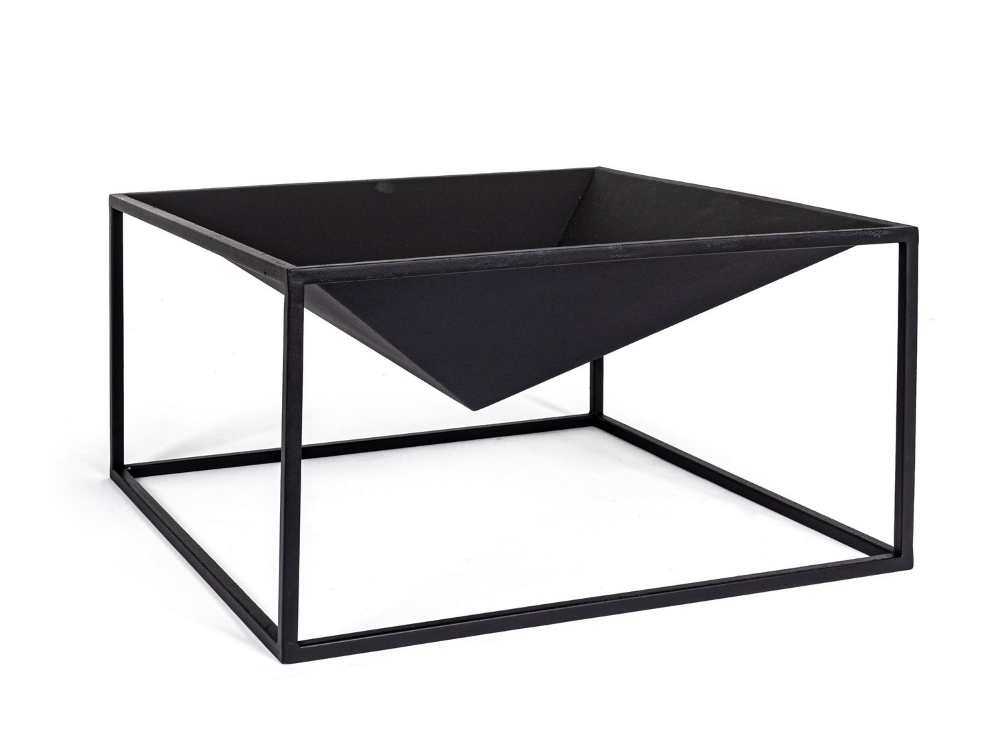 Palenisko ogrodowe ILLINOIS czarne 60x60 stalowe Bizzotto