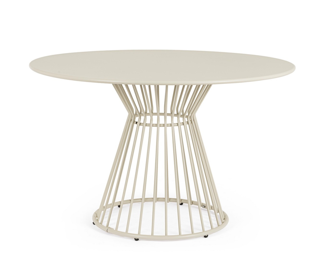 Okrągły stół ogrodowy AUSTIN jasny Ø120 stalowy Bizzotto