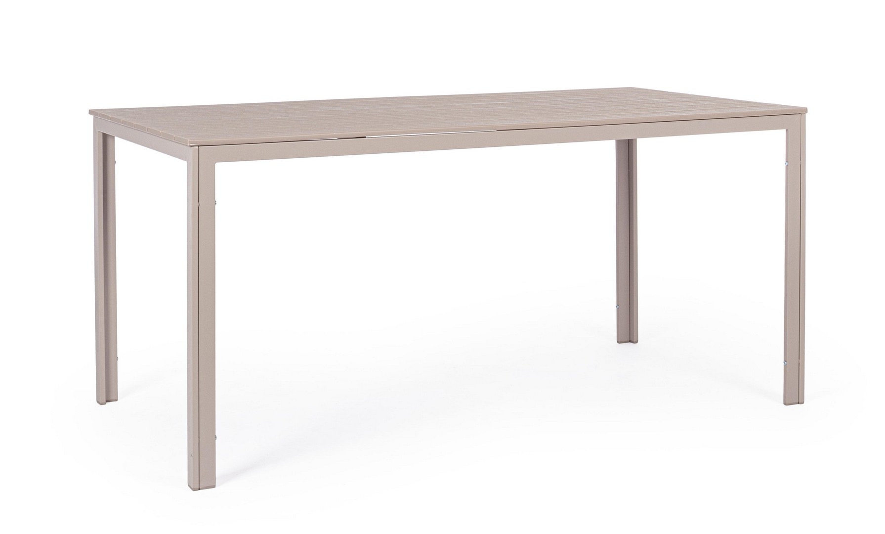 Stół ogrodowy SARITA taupe 156x78 stalowy z blatem z HDPE Bizzotto