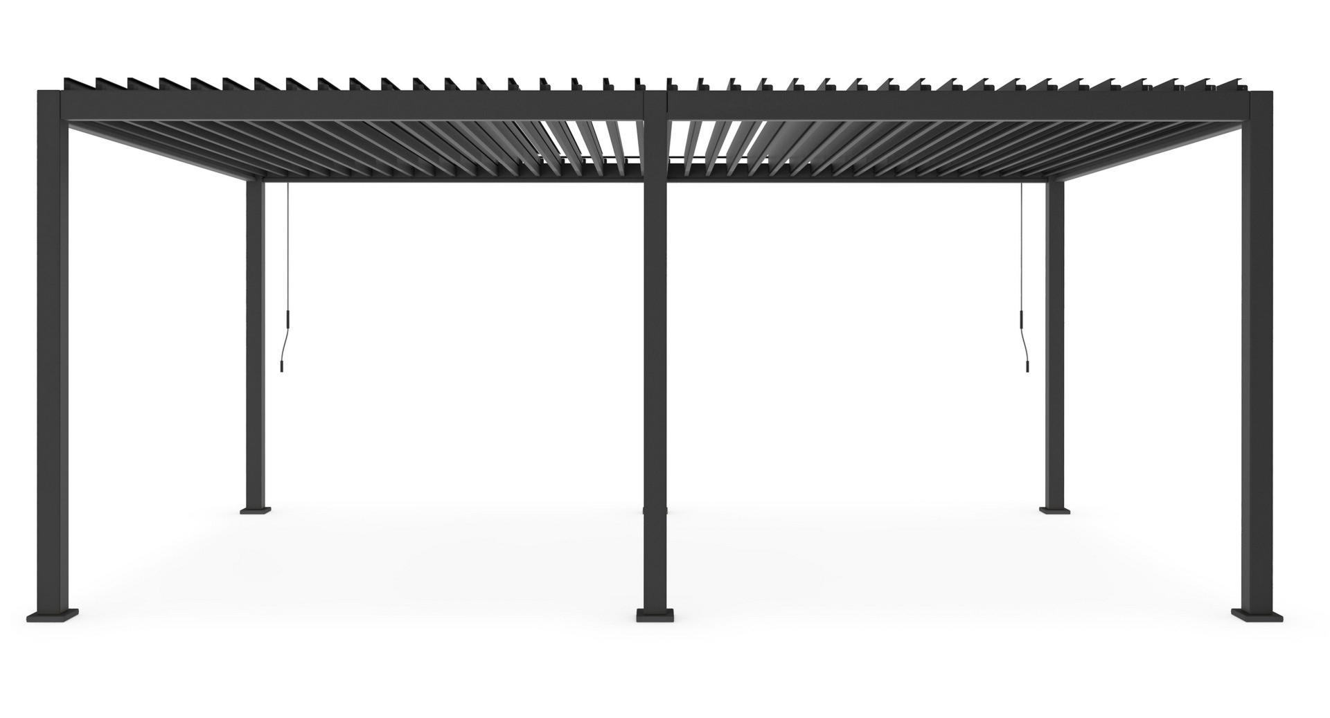Pergola ogrodowa MAREA antracytowa 600x300 z aluminium Bizzotto