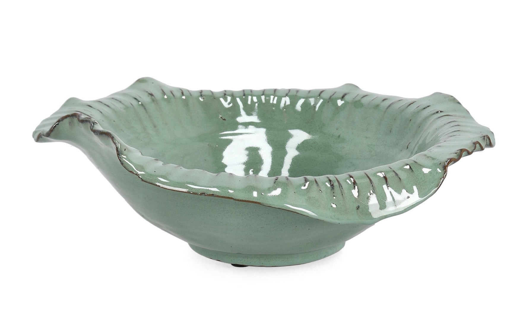 Miska dekoracyjna ESMA zielony Ø34 z terakoty Bizzotto