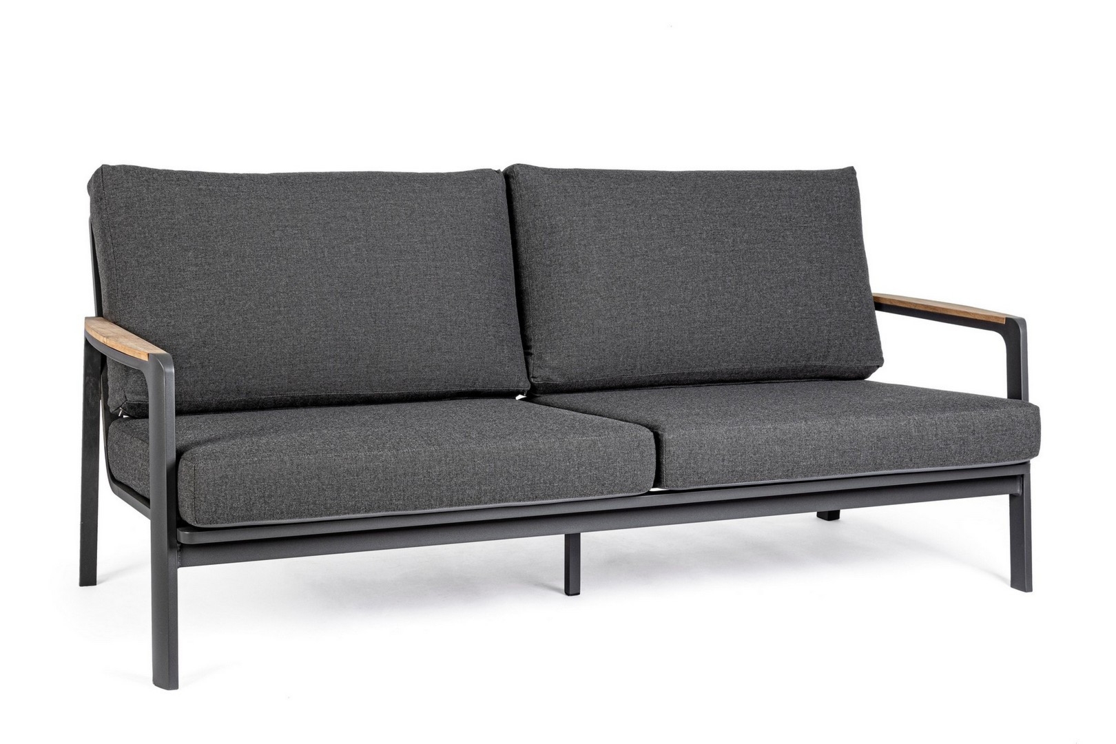 Sofa ogrodowa 2-3-os JALISCO antracytowa 192x87 alumniowa Bizzotto