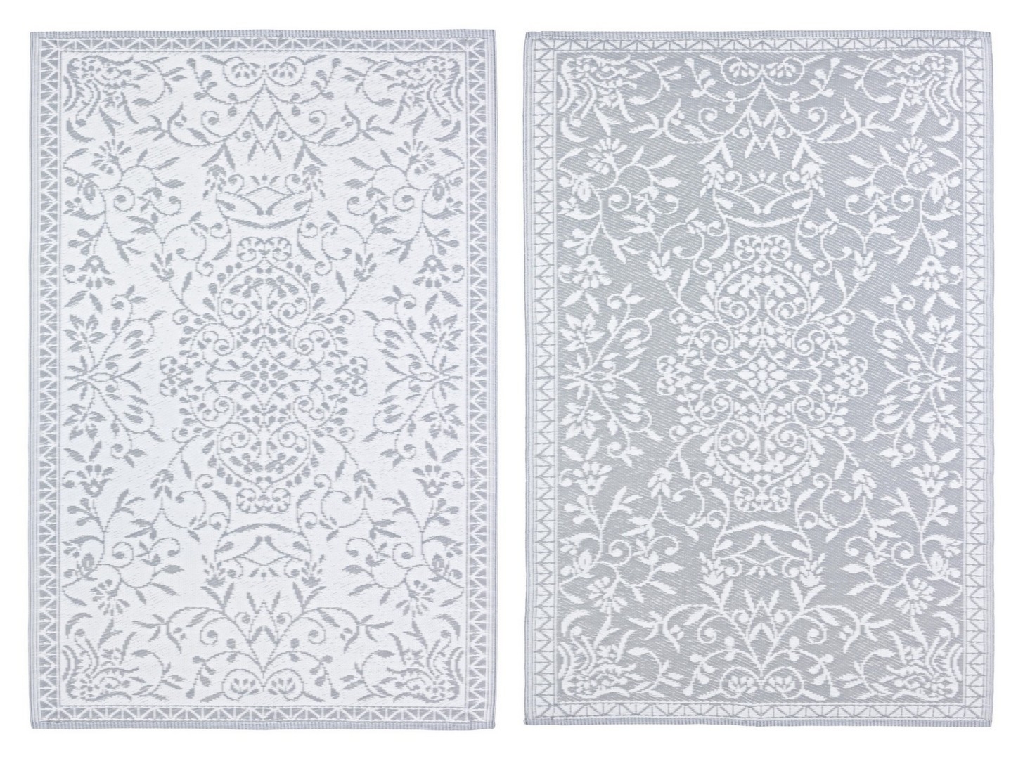 Dywan zewnętrzny ANSEDONIA szaro biały 120x180 z polipropylenu Bizzotto