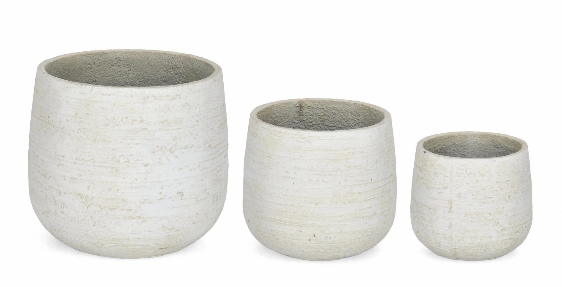 Zestaw donic ogrodowych EMEI beżowy Ø21,Ø27,Ø35 z włókna szklanego i gliny Bizzotto