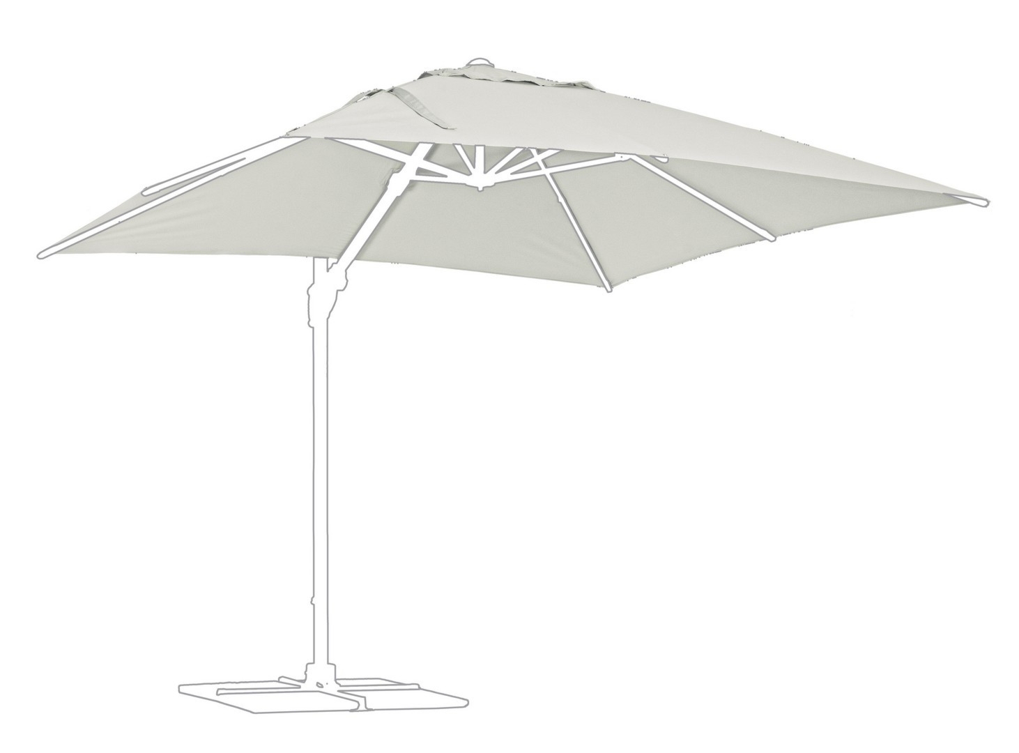 Poszycie do parasola EDEN EDEN złamana biel 300x300 z poliamidu Bizzotto