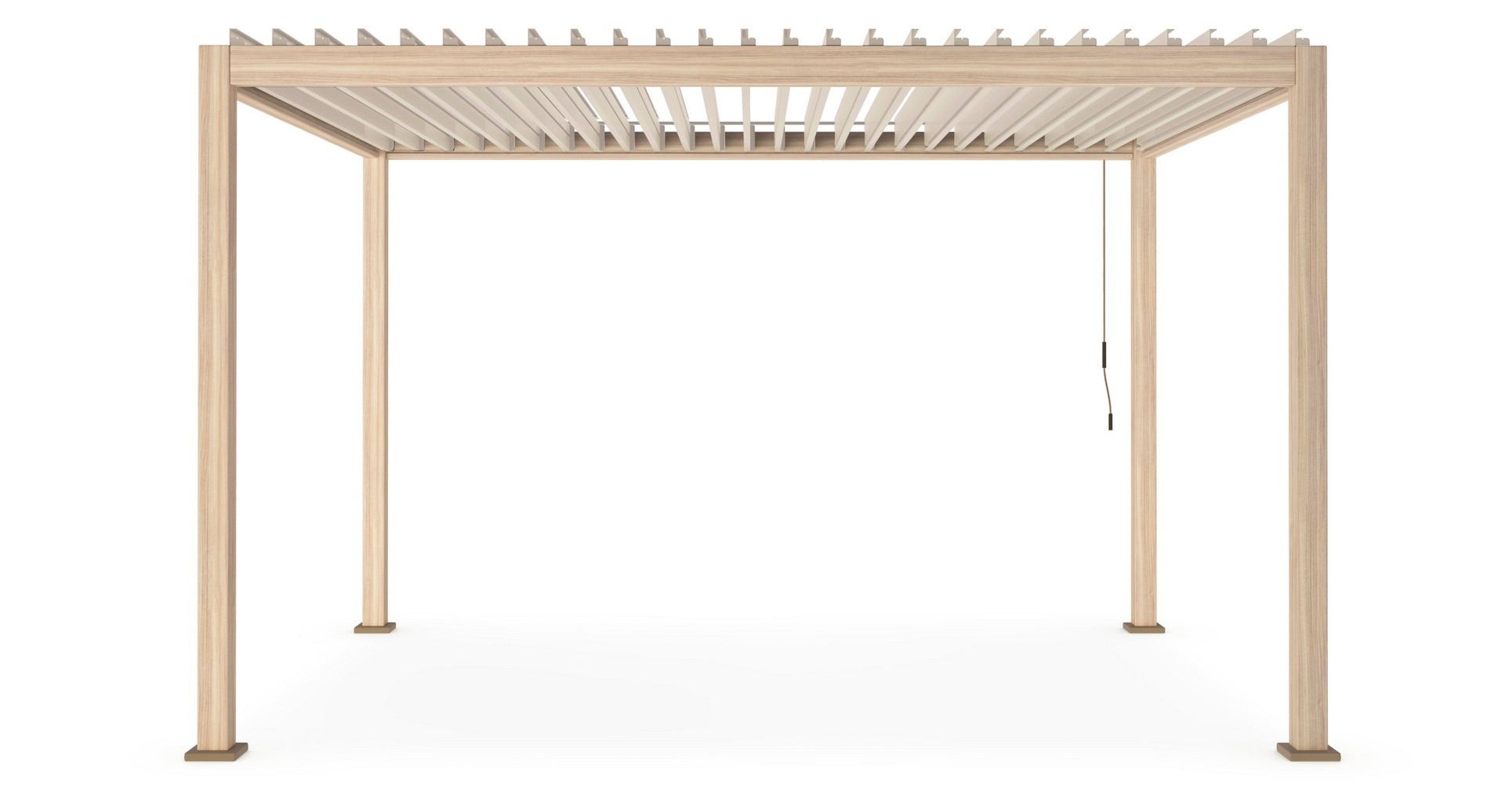 Pergola ogrodowa OCEAN jedwabisty 400x300 aluminiowa z efektem drewna Bizzotto