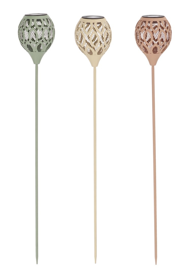 Zestaw latarnii solarnych podłogowych ESTEL Ø14 stalowych Bizzotto