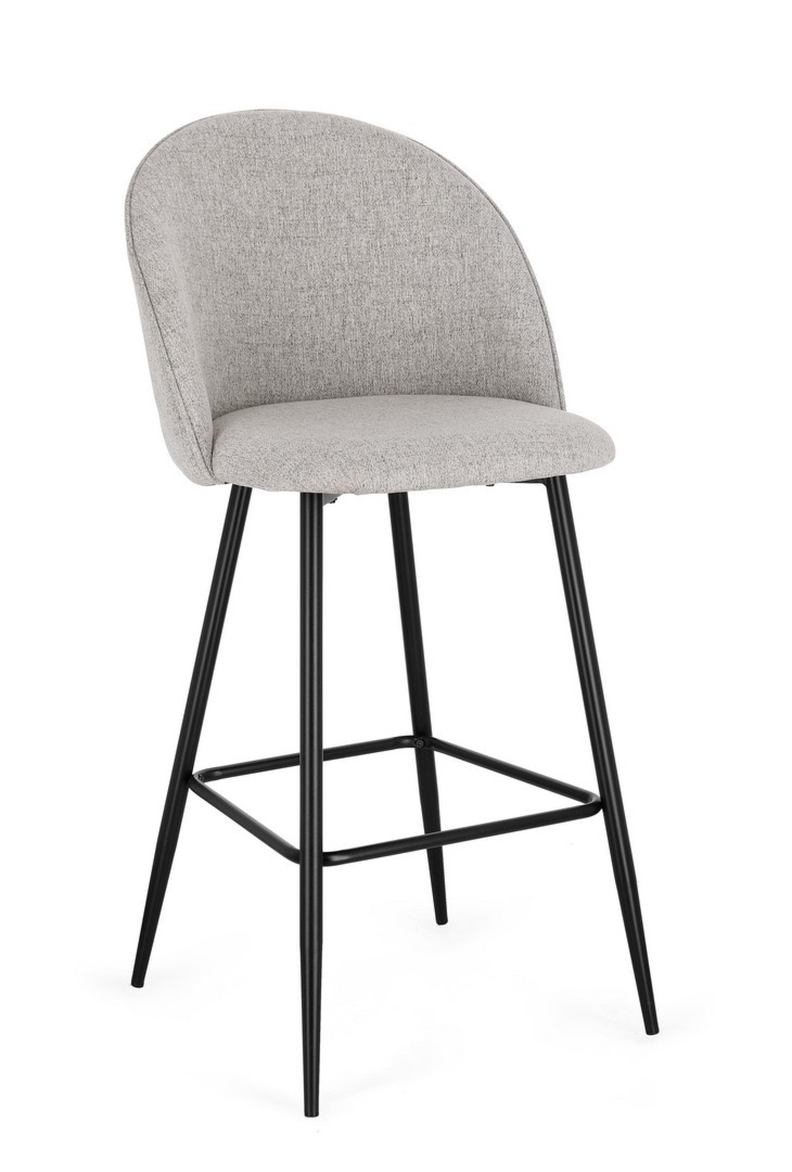 Hoker Tanya czarny 51x107x74cm pianka PU PET stal Bizzotto