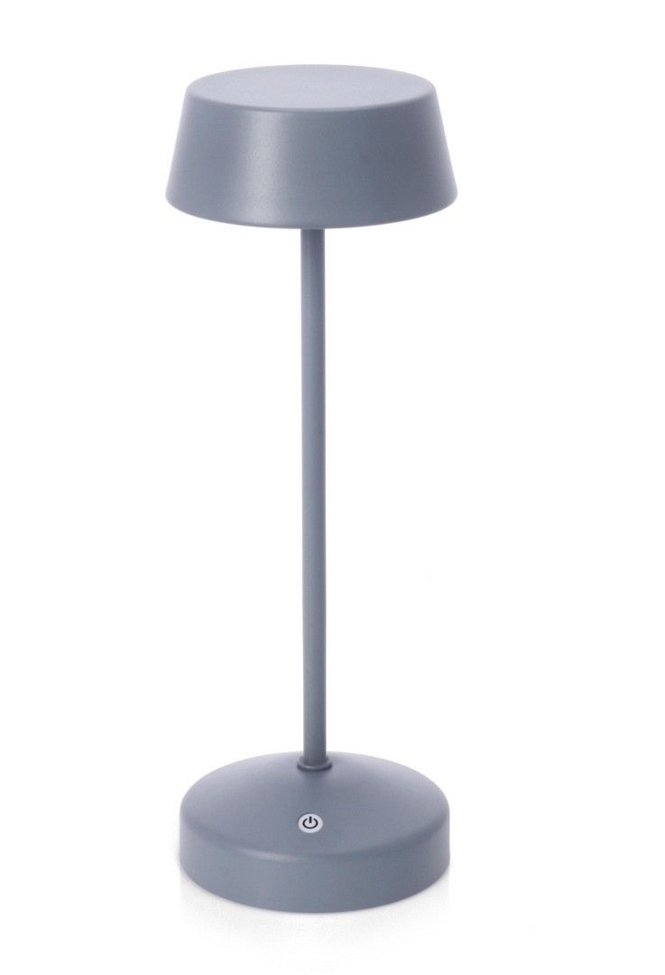 Lampa stołowa LED ESPRIT szaro-niebieska Ø11 metalowa Bizzotto