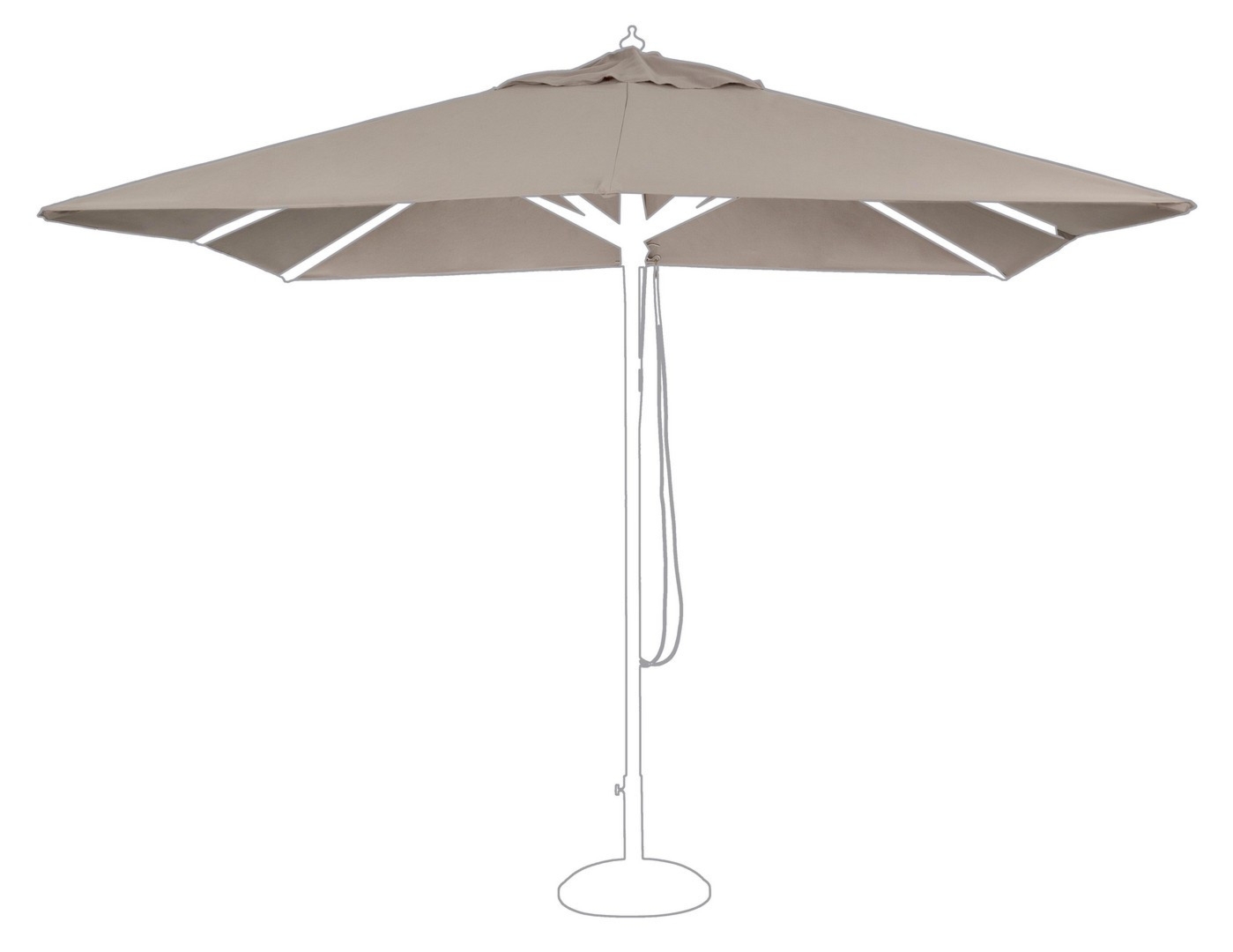 Poszycie do parasola ECLIPSE ECLIPSE taupe 300x300 z poliamidu Bizzotto