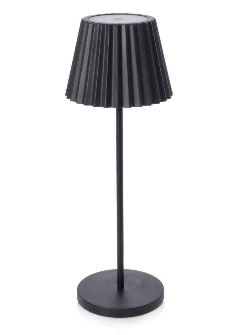 Lampa stołowa LED ARTIKA czarna Ø12 metalowa Bizzotto