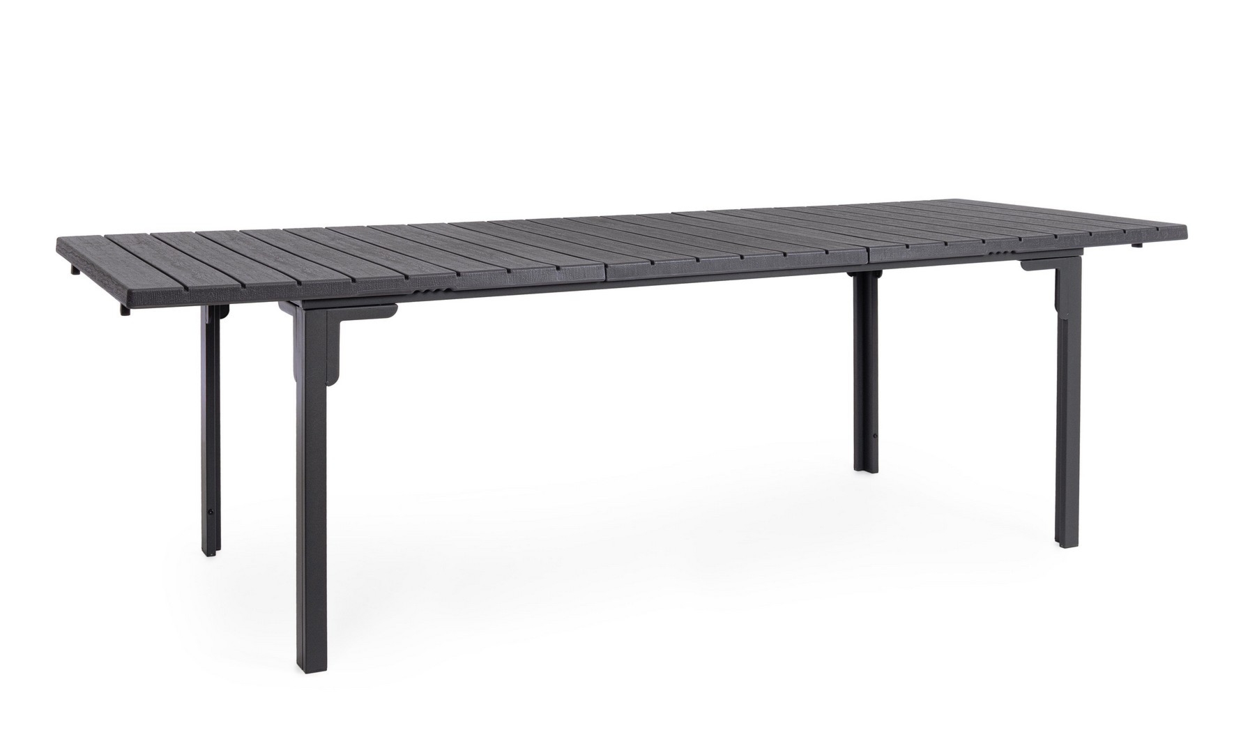 Stół ogrodowy rozkładany SARITA antracytowy 240/180x89.5 stalowy z blatem z HDPE Bizzotto