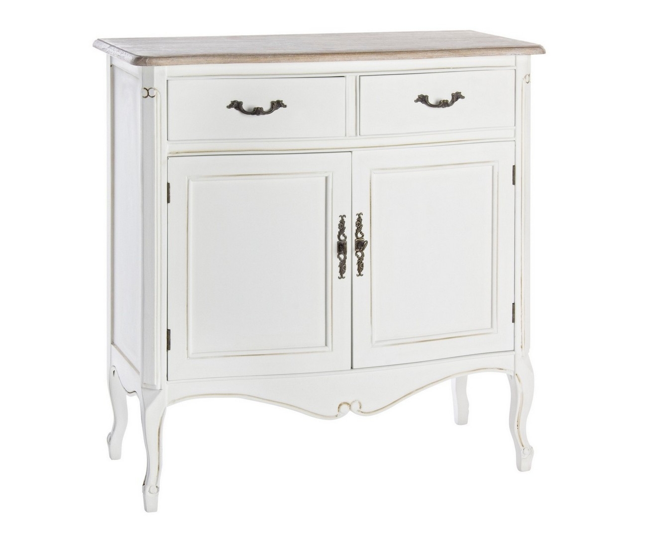 Kredens JUSTINE biały 86x40x90cm drewno paulownia, MDF Bizzotto