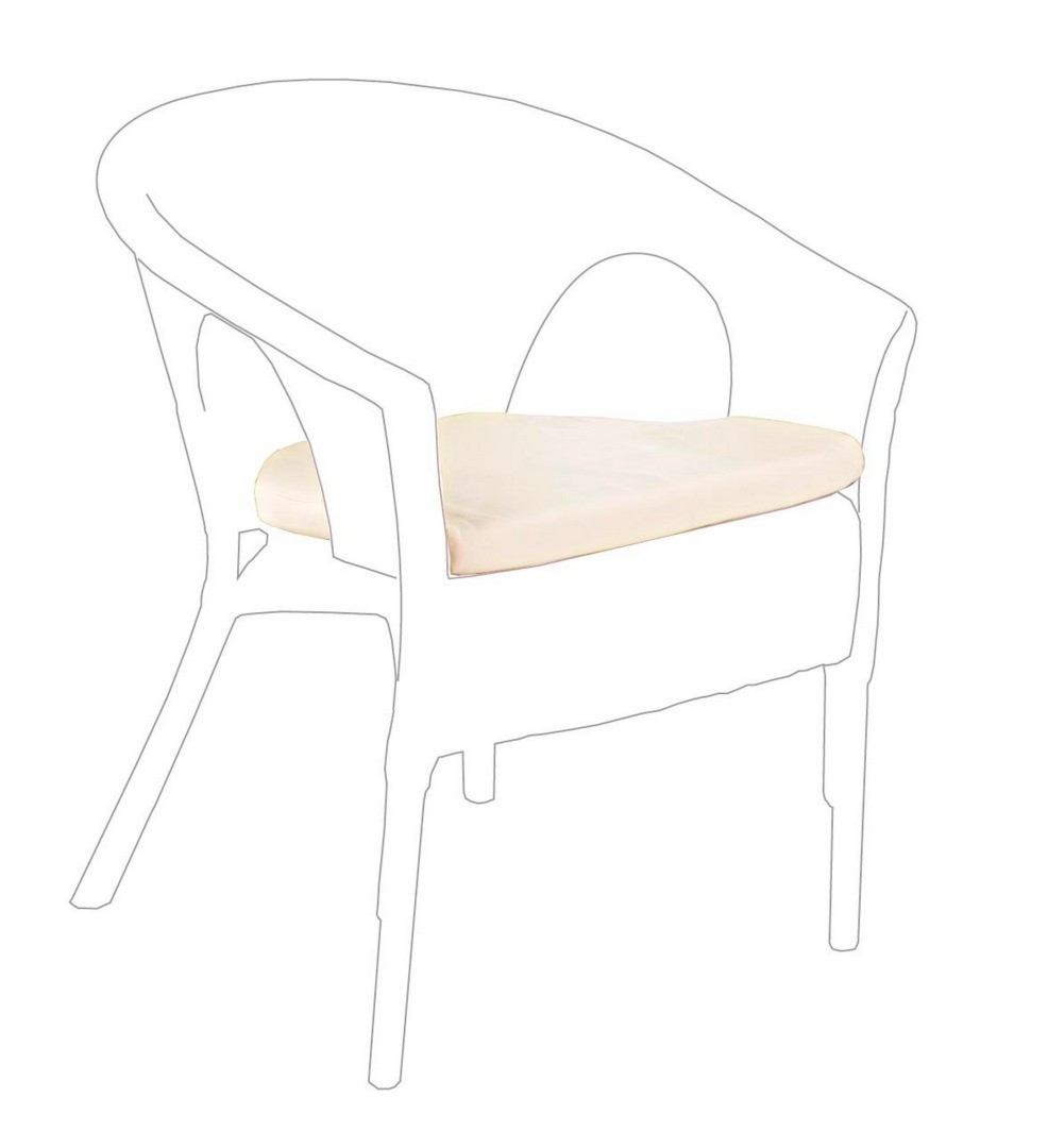 Poduszka siedziskowa CUSHION kremowa 45x44 bawełniana Bizzotto