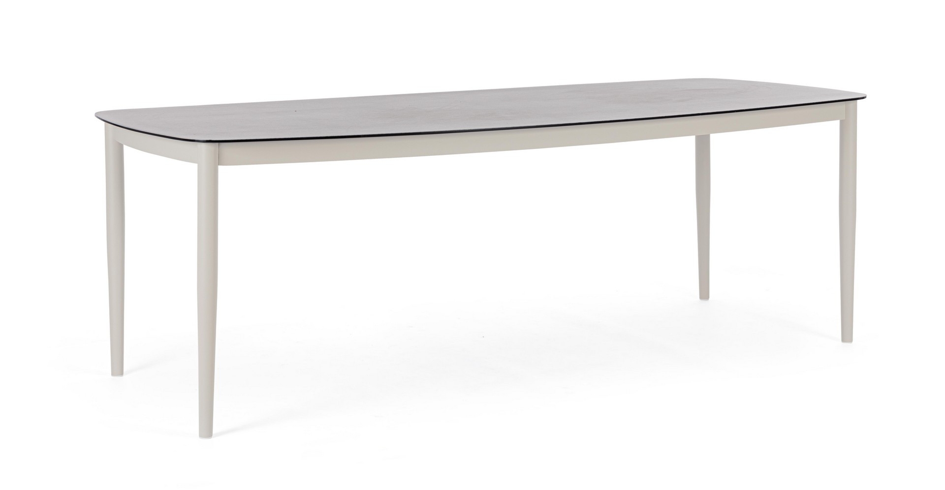 Stół ogrodowy NESTOR 220x100 aluminiowy z blatem szklanym malowanym Bizzotto