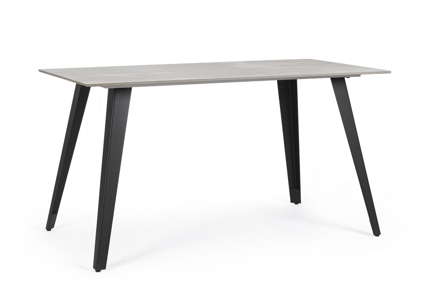 Stół Arjeta czarny 140x80x76cm stal i gres porcelanowy Bizzotto