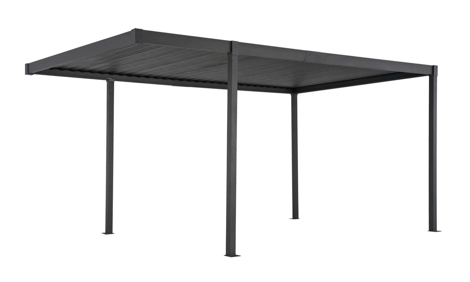 Pergola ogrodowa GARDA antracytowa 500x300 z aluminium Bizzotto