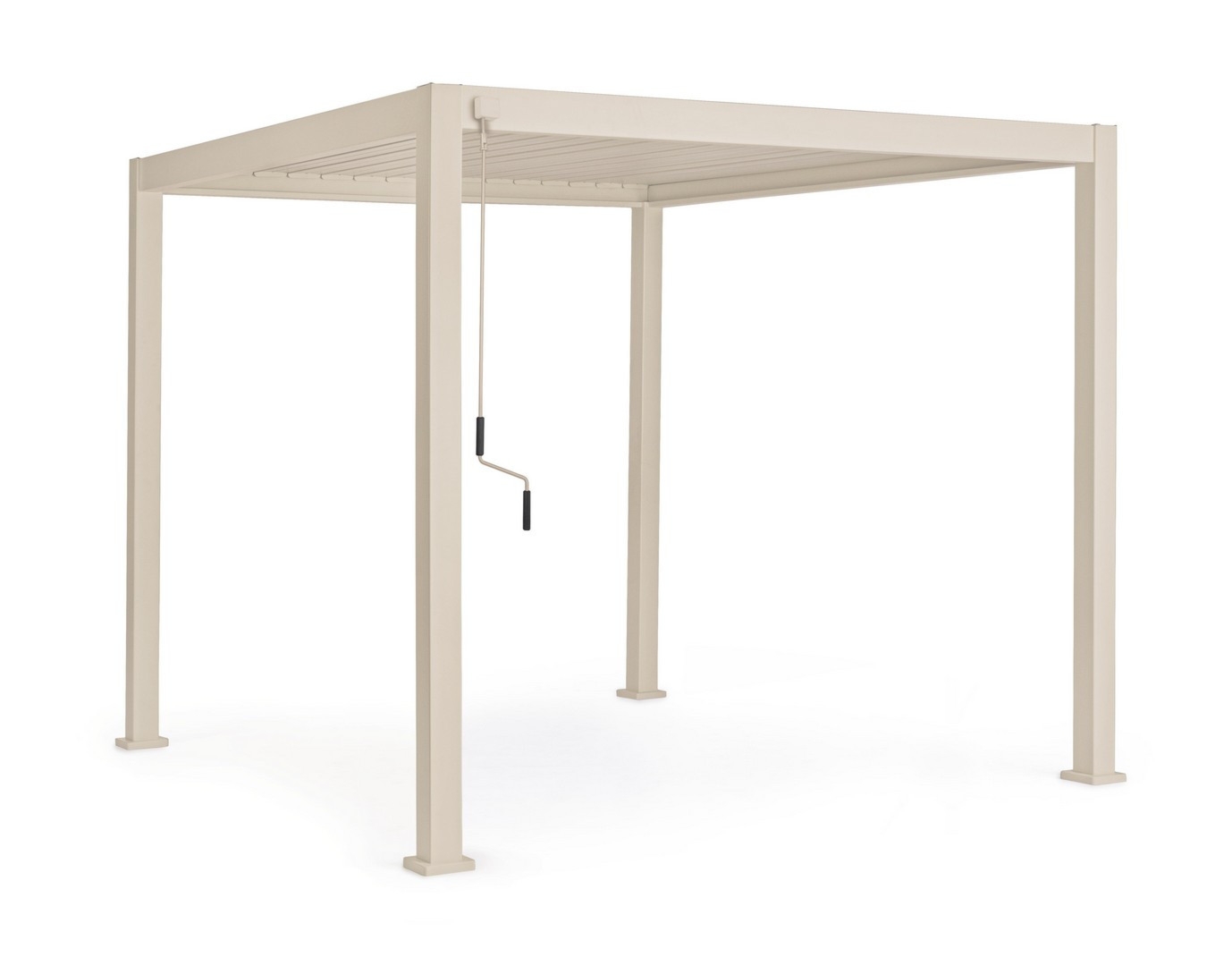 Pergola ogrodowa OCEAN jedwabisty 300x300 z aluminium Bizzotto