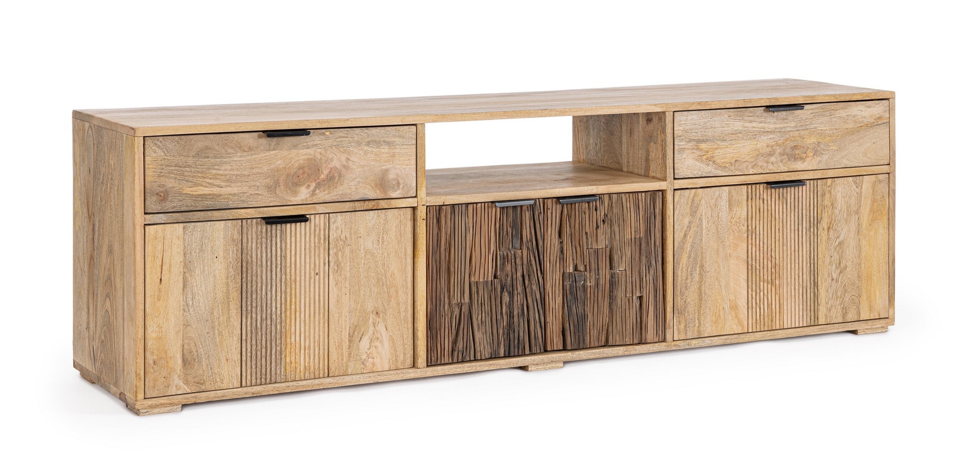 Szafka RTV Nashik mango 175x40x55cm drewno mango, recykling, akryl Bizzotto