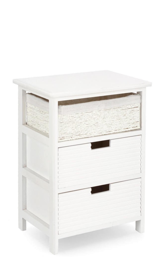 Komoda Leonie biały 40x29x58cm paulownia MDF Bizzotto