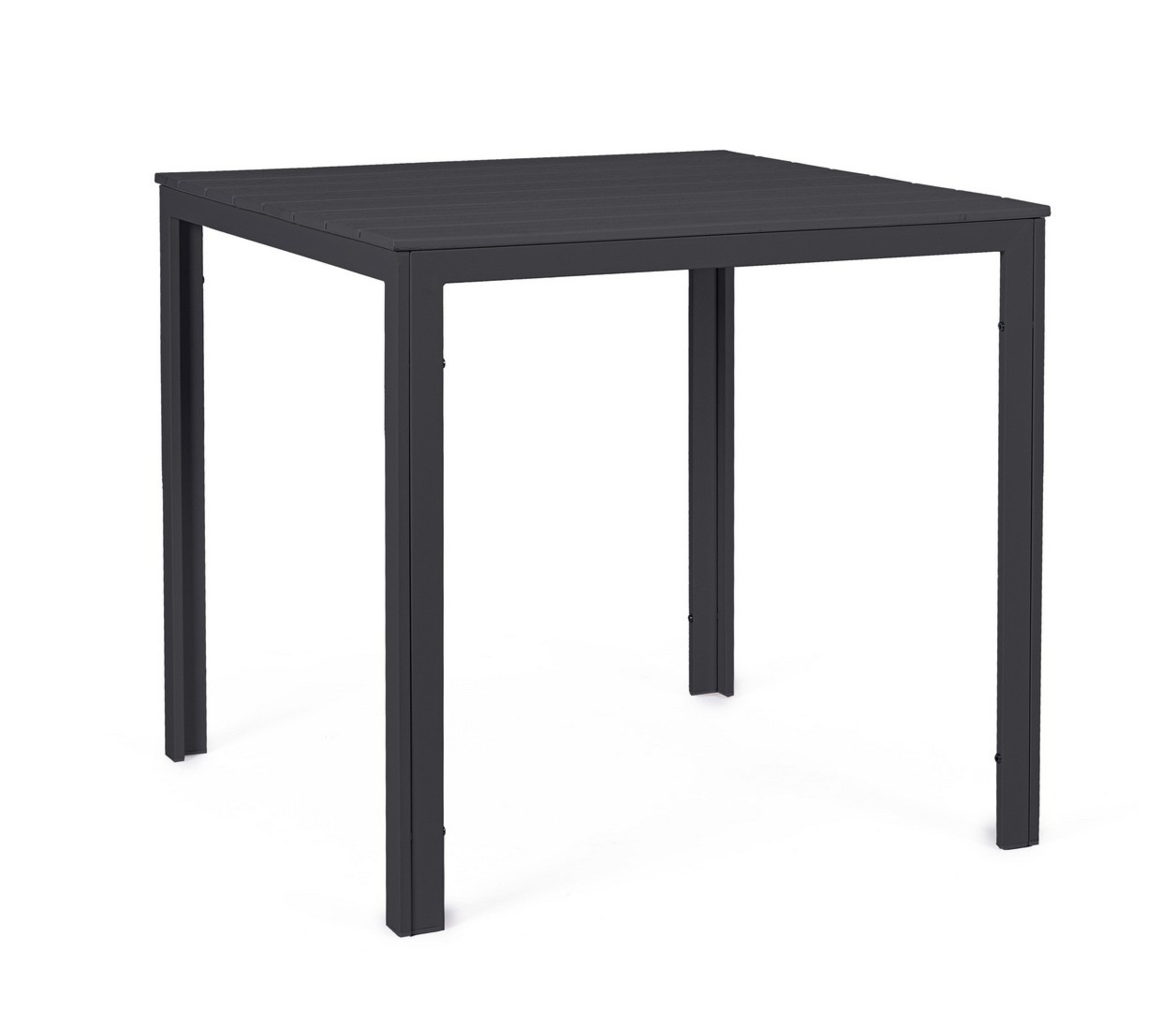 Stół ogrodowy SARITA antracytowy 78x78 stalowy z blatem z HDPE Bizzotto