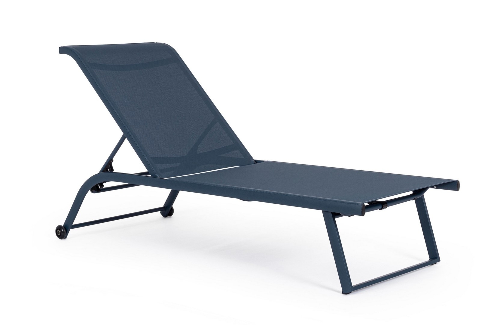 Leżak ogrodowy z kółkami TAYLOR granatowy 70x182 aluminiowy Bizzotto