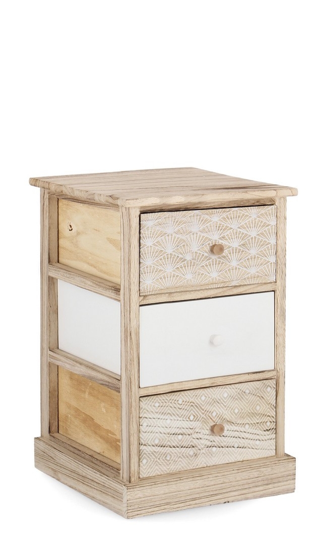 Komoda Finnley naturalna 40x29x58h drewno paulowni Bizzotto